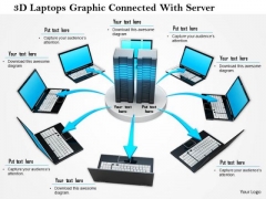 Stock Photo 3d Laptops Graphic Connected With Server PowerPoint Slide Stock Photo 3d Laptops Graphic Connected With Server PowerPoint Slide