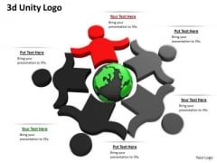 Stock Photo 3d People In Team Shows Unity PowerPoint Slide Stock Photo 3d People In Team Shows Unity PowerPoint Slide