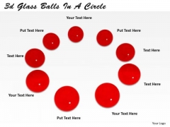 Stock Photo 3d Red Glass Balls In A Circle PowerPoint Slide Stock Photo 3d Red Glass Balls In A Circle PowerPoint Slide