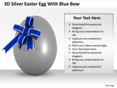 Stock Photo 3d Silver Easter Egg With Blue Bow PowerPoint Slide Stock Photo 3d Silver Easter Egg With Blue Bow PowerPoint Slide