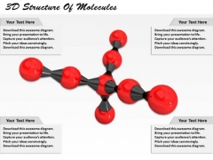 Stock Photo 3d Structure Of Molecules Ppt Template
