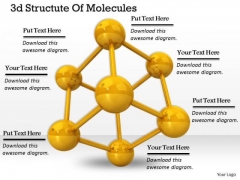 Stock Photo 3d Structute Of Molecules PowerPoint Template Stock Photo 3d Structute Of Molecules PowerPoint Template