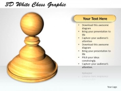 Stock Photo 3d White Chess Graphic PowerPoint Template Stock Photo 3d White Chess Graphic PowerPoint Template