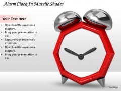 Stock Photo Alarm Clock In Metallic Shades Ppt Template Stock Photo Alarm Clock In Metallic Shades Ppt Template