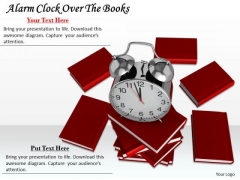 Stock Photo Alarm Clock Over The Books Ppt Template Stock Photo Alarm Clock Over The Books Ppt Template