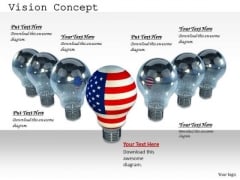 Stock Photo American Bulb As Leader Of Grey Bulbs PowerPoint Slide Stock Photo American Bulb As Leader Of Grey Bulbs PowerPoint Slide