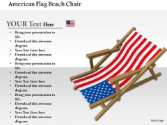 Stock Photo American Flag Beach Chair PowerPoint Slide Stock Photo American Flag Beach Chair PowerPoint Slide