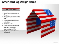Stock Photo American Flag Design Home PowerPoint Template Stock Photo American Flag Design Home PowerPoint Template
