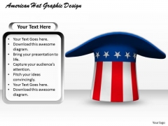 Stock Photo American Hat Graphic Design PowerPoint Template