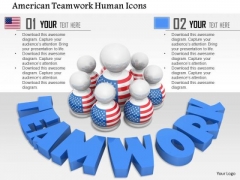 Stock Photo American Teamwork Human Icons PowerPoint Slide Stock Photo American Teamwork Human Icons PowerPoint Slide