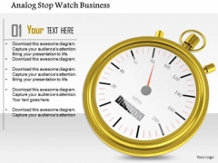 Stock Photo Analog Stop Watch Business PowerPoint Slide Stock Photo Analog Stop Watch Business PowerPoint Slide