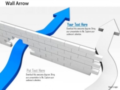 Stock Photo Arrows Making Path Through The Wall PowerPoint Slide Stock Photo Arrows Making Path Through The Wall PowerPoint Slide