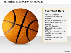 Stock Photo Basketball White Grey Background PowerPoint Slide Stock Photo Basketball White Grey Background PowerPoint Slide
