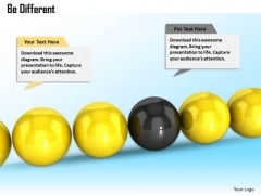 Stock Photo Be Different Concept With Balls PowerPoint Slide Stock Photo Be Different Concept With Balls PowerPoint Slide