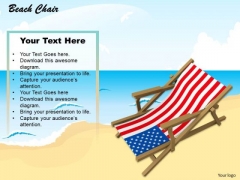 Stock Photo Beach Chair On Sand Holiday PowerPoint Slide