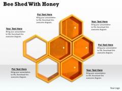 Stock Photo Bee Shed With Honey PowerPoint Template Stock Photo Bee Shed With Honey PowerPoint Template