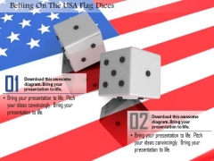 Stock Photo Betting On The Usa Flag Dices PowerPoint Slide