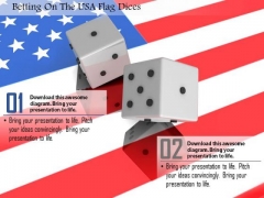 Stock Photo Betting On The Usa Flag Dices PowerPoint Slide Stock Photo Betting On The Usa Flag Dices PowerPoint Slide