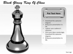Stock Photo Black Glossy King Of Chess PowerPoint Template Stock Photo Black Glossy King Of Chess PowerPoint Template