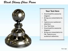 Stock Photo Black Shiny Chess Pawn PowerPoint Template Stock Photo Black Shiny Chess Pawn PowerPoint Template