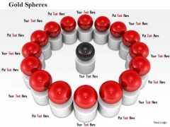 Stock Photo Black Sphere In Center Of Red Spheres PowerPoint Slide Stock Photo Black Sphere In Center Of Red Spheres PowerPoint Slide