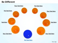 Stock Photo Blue And Orange Balls For Team And Leadership PowerPoint Slide