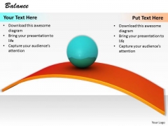 Stock Photo Blue Ball Balance On Orange Slide Path PowerPoint Slide Stock Photo Blue Ball Balance On Orange Slide Path PowerPoint Slide