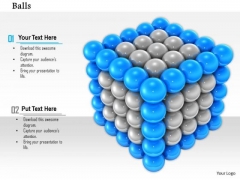 Stock Photo Blue Balls In Corners Of Silver Balls Cube PowerPoint Slide Stock Photo Blue Balls In Corners Of Silver Balls Cube PowerPoint Slide