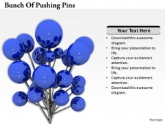 Stock Photo Bunch Of Pushing Pins PowerPoint Template