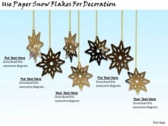 Stock Photo Business Development Strategy Template Use Paper Snow Flakes For Decoration Pictures