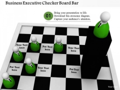 Stock Photo Business Executive Checker Board Bar PowerPoint Slide Stock Photo Business Executive Checker Board Bar PowerPoint Slide