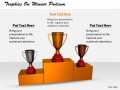 Stock Photo Business Expansion Strategy Trophies Winner Podium Icons Stock Photo Business Expansion Strategy Trophies Winner Podium Icons