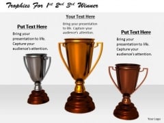 Stock Photo Business Level Strategy Definition Trophies For 1st 2nd 3rd Winner Images Photos