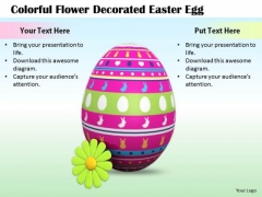 Stock Photo Business Management Strategy Colorful Flower Decorated Easter Egg Image Stock Photo Business Management Strategy Colorful Flower Decorated Easter Egg Image
