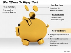 Stock Photo Business Plan Strategy Put Money Piggy Bank Pictures Images