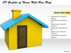 Stock Photo Business Planning Strategy 3d Graphic Of House With Blue Roof