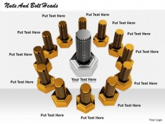 Stock Photo Business Process Strategy Nuts And Bolt Heads Photos