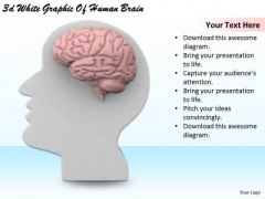 Stock Photo Business Strategy And Policy 3d White Graphic Of Human Brain Pictures Images