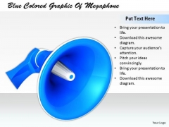 Stock Photo Business Strategy And Policy Blue Colored Graphic Of Megaphone Images Stock Photo Business Strategy And Policy Blue Colored Graphic Of Megaphone Images