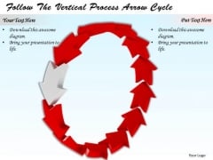 Stock Photo Business Strategy Consultants Follow The Vertical Process Arrow Cycle Image
