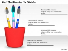 Stock Photo Business Strategy Consulting Put Toothbrushes Holder Images Photos