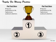 Stock Photo Business Strategy Plan Trophy For Wining Position Stock Photo Business Strategy Plan Trophy For Wining Position