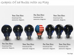 Stock Photo Business Strategy Review Graphic Of 3d Bulbs With Flag Stock Photo Icons Images