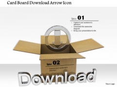 Stock Photo Card Board Download Arrow Icon PowerPoint Slide Stock Photo Card Board Download Arrow Icon PowerPoint Slide
