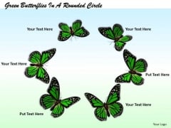 Stock Photo Circle Of Beautiful Green Butterflies PowerPoint Slide Stock Photo Circle Of Beautiful Green Butterflies PowerPoint Slide