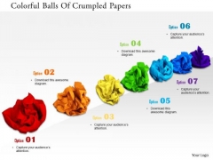 Stock Photo Colorful Balls Of Crumpled Papers PowerPoint Slide Stock Photo Colorful Balls Of Crumpled Papers PowerPoint Slide