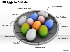 Stock Photo Colorful Eggs In Plate Shows Team PowerPoint Slide Stock Photo Colorful Eggs In Plate Shows Team PowerPoint Slide