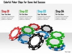 Stock Photo Colorful Poker Chips For Game And Success PowerPoint Slide Stock Photo Colorful Poker Chips For Game And Success PowerPoint Slide