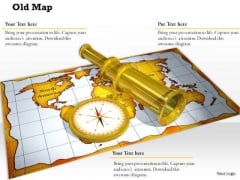 Stock Photo Compass Binocular On Map For Sailing PowerPoint Slide Stock Photo Compass Binocular On Map For Sailing PowerPoint Slide