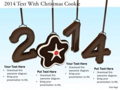 Stock Photo Cookie In Hanging 2014 Year Graphic PowerPoint Slide